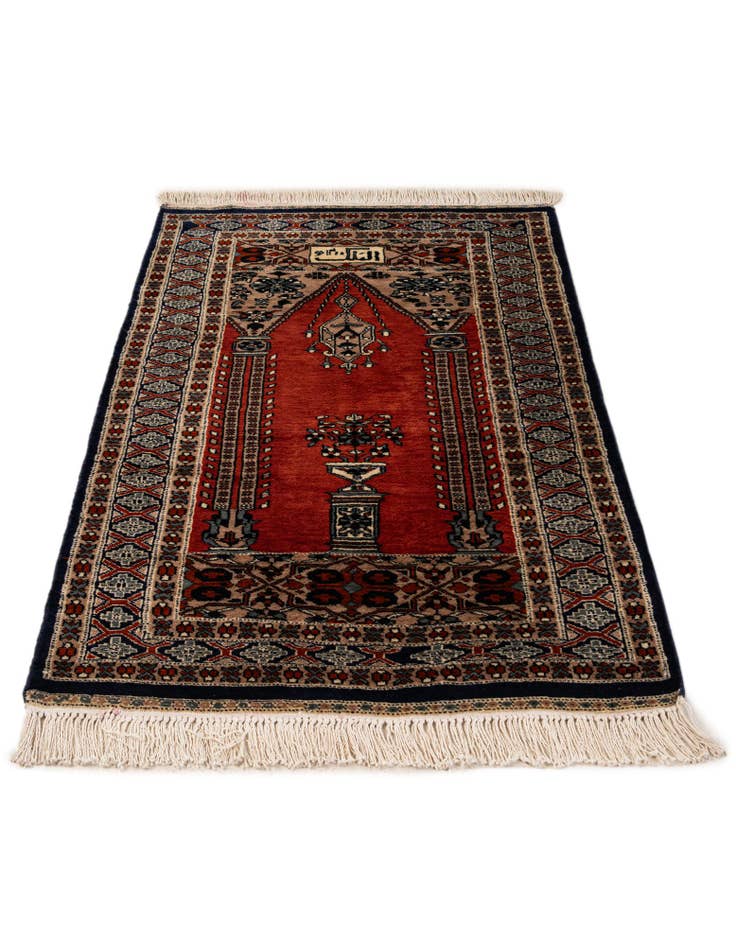 Detail image of  2' 8 x 4' 6  Hand Knotted Bokhara Oriental Wool Rug