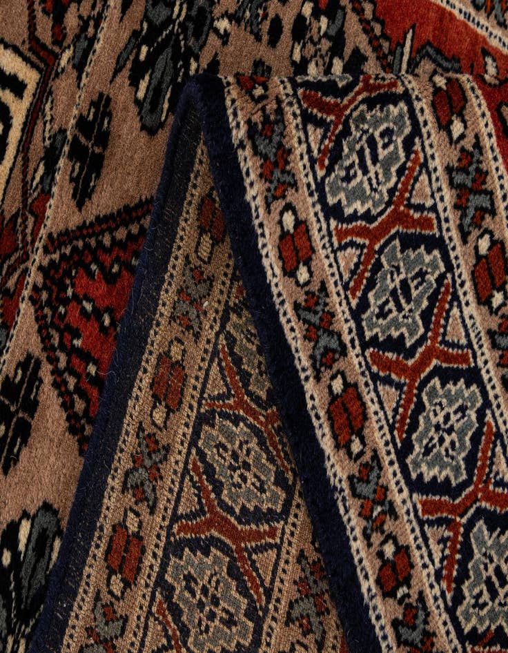 Detail image of  2' 8 x 4' 6  Hand Knotted Bokhara Oriental Wool Rug