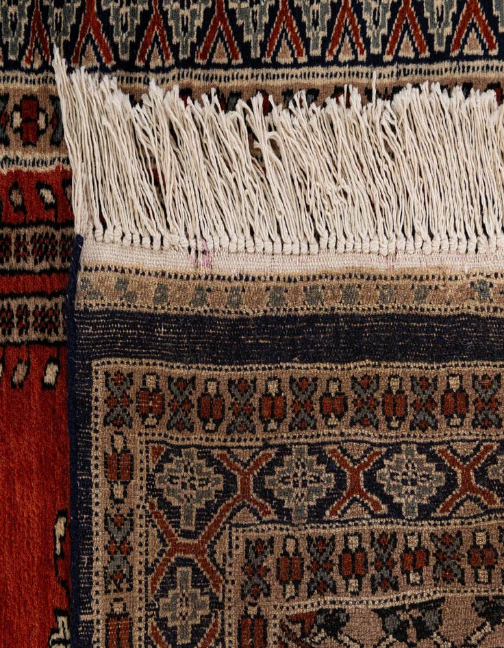 Detail image of  2' 8 x 4' 6  Hand Knotted Bokhara Oriental Wool Rug