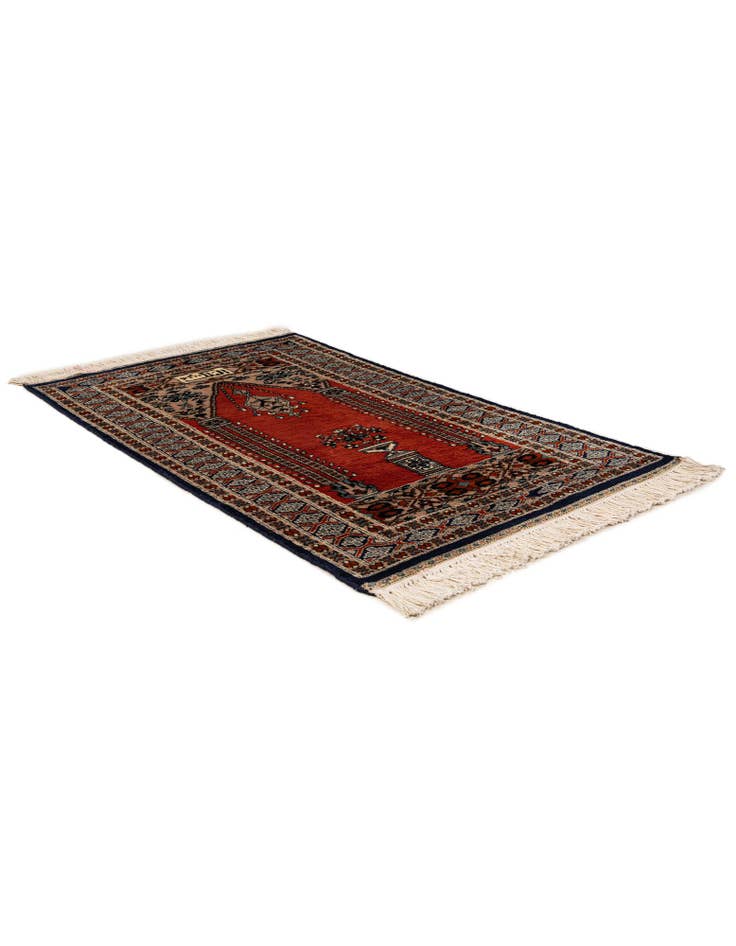 Detail image of  2' 8 x 4' 6  Hand Knotted Bokhara Oriental Wool Rug