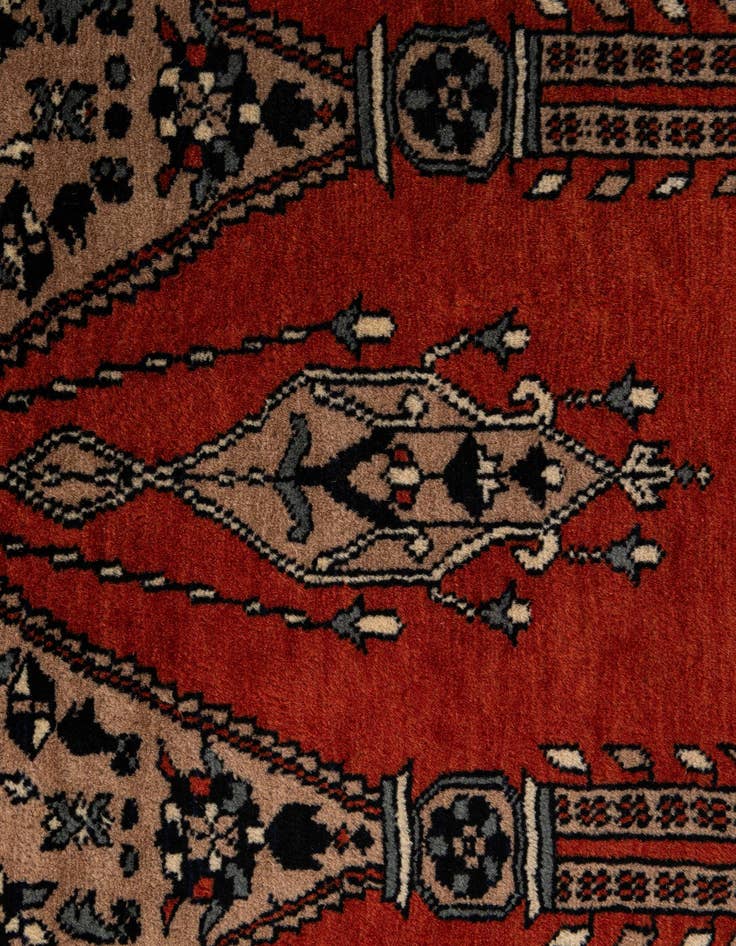 Detail image of  2' 8 x 4' 6  Hand Knotted Bokhara Oriental Wool Rug