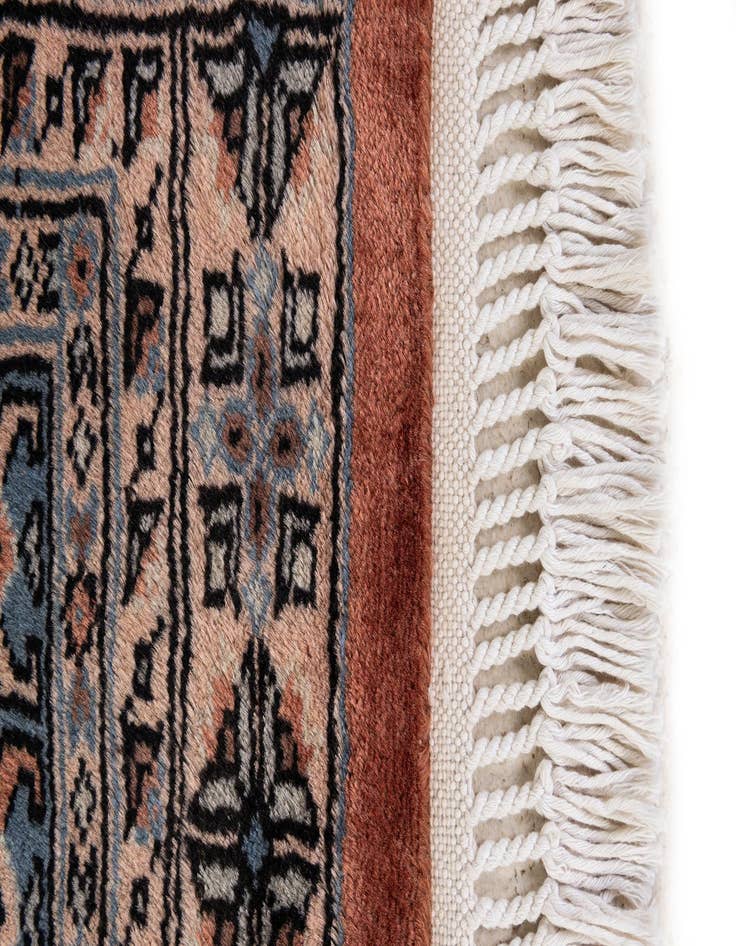 Detail image of  4' 3 x 6' 3  Hand Knotted Bokhara Oriental Wool Rug