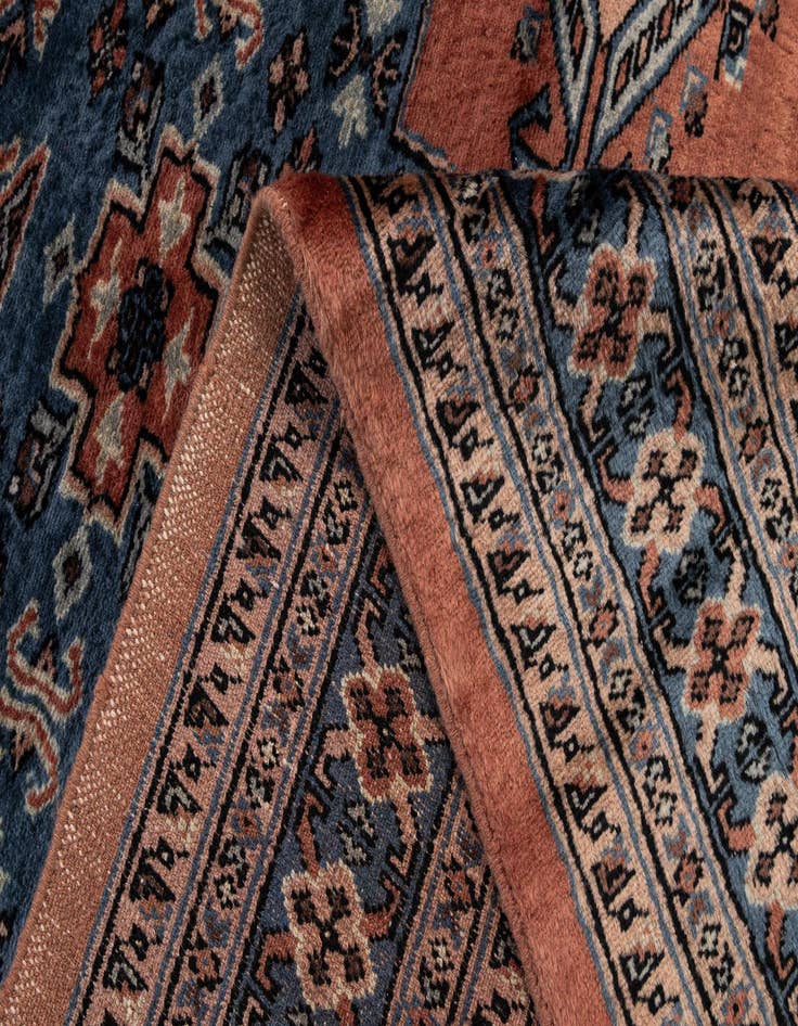 Detail image of  4' 3 x 6' 3  Hand Knotted Bokhara Oriental Wool Rug