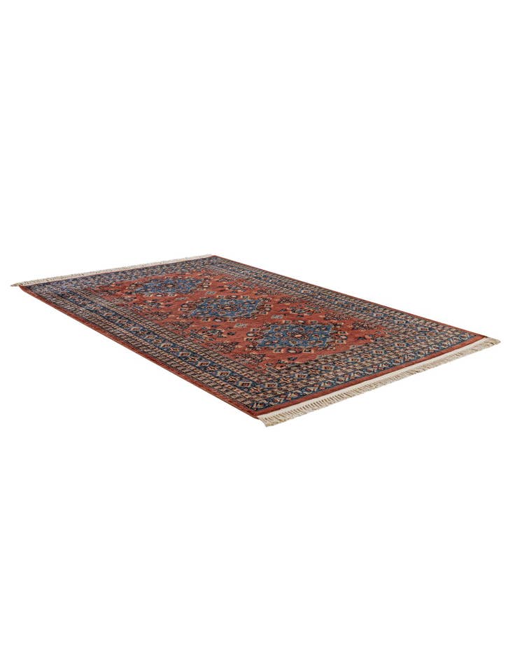 Detail image of  4' 2 x 6' 6  Hand Knotted Bokhara Wool Rug