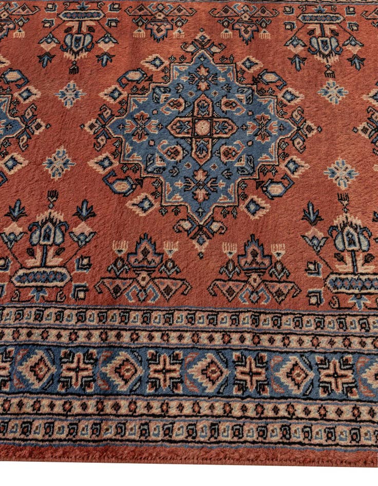 Detail image of  4' 2 x 6' 6  Hand Knotted Bokhara Wool Rug