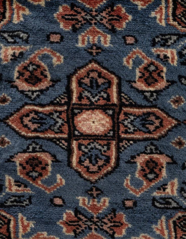 Detail image of  4' 2 x 6' 6  Hand Knotted Bokhara Wool Rug
