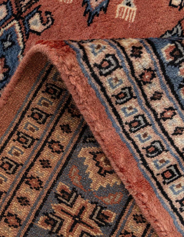 Detail image of  4' 2 x 6' 6  Hand Knotted Bokhara Wool Rug