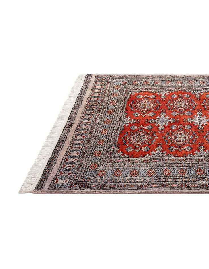 Detail image of  4' 2 x 6' 5  Hand Knotted Bokhara Oriental Wool Rug