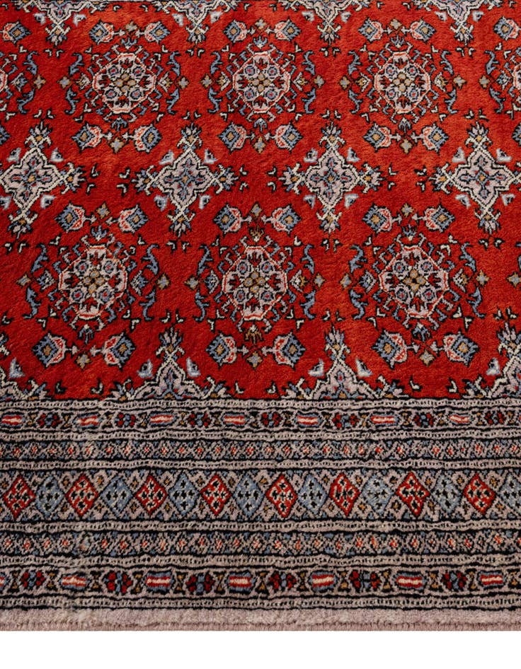 Detail image of  4' 2 x 6' 5  Hand Knotted Bokhara Oriental Wool Rug
