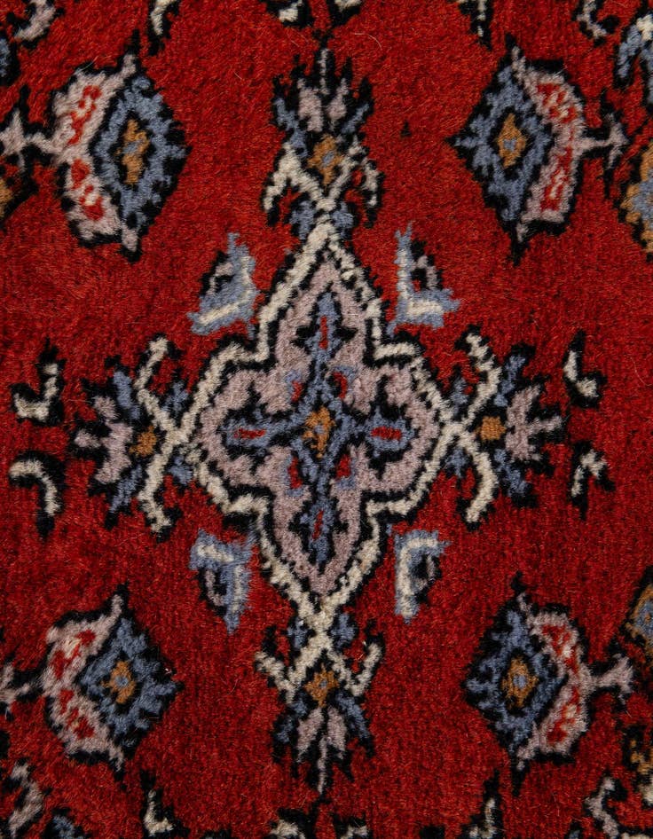 Detail image of  4' 2 x 6' 5  Hand Knotted Bokhara Oriental Wool Rug