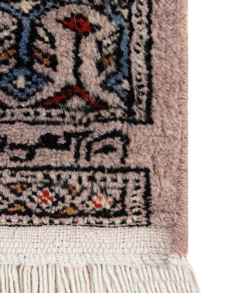 Detail image of  4' 2 x 6' 5  Hand Knotted Bokhara Oriental Wool Rug