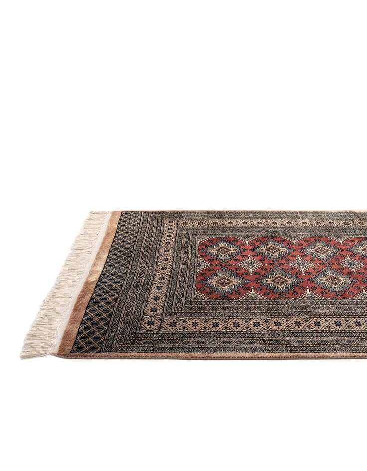 Detail image of  4' 2 x 5' 11  Hand Knotted Bokhara Oriental Wool Rug