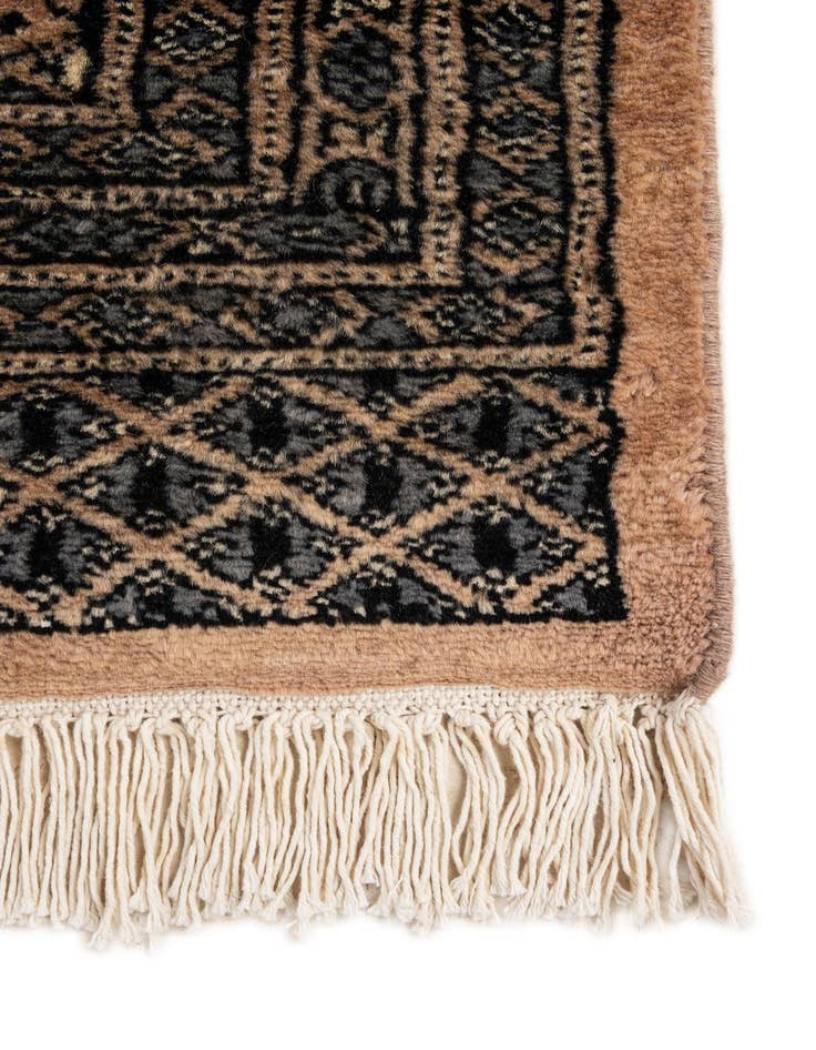 Detail image of  4' 2 x 5' 11  Hand Knotted Bokhara Oriental Wool Rug