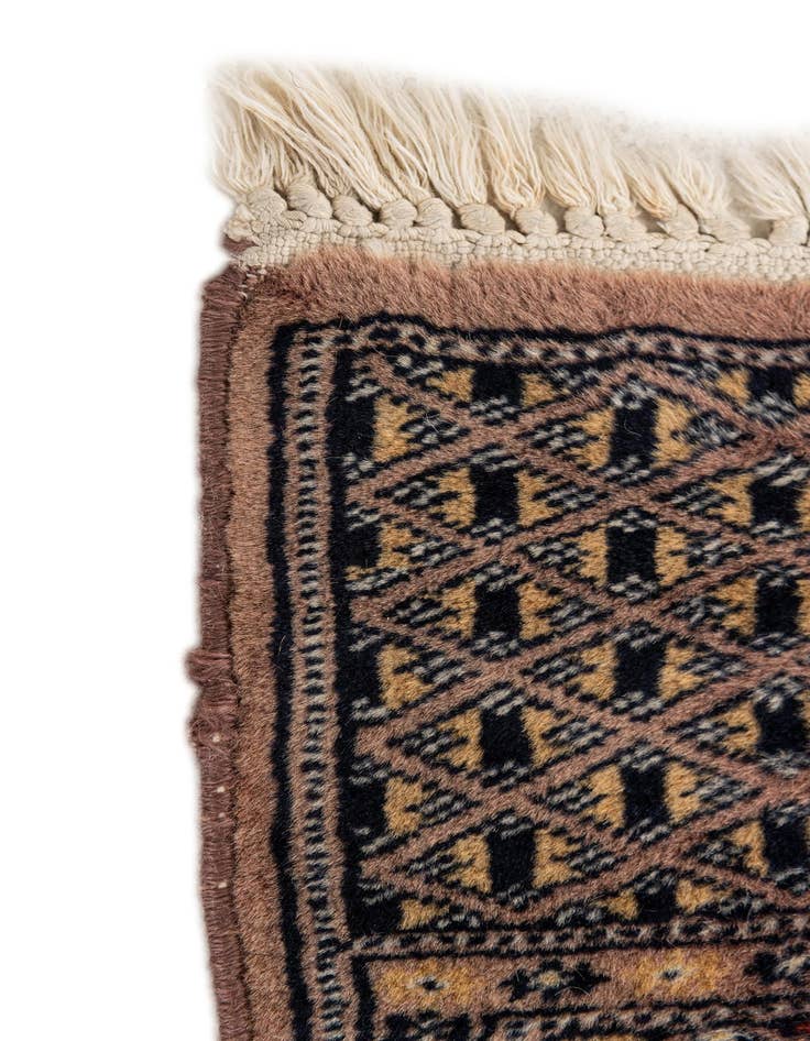 Detail image of  2' 7 x 4' 1  Hand Knotted Bokhara Oriental Wool Rug