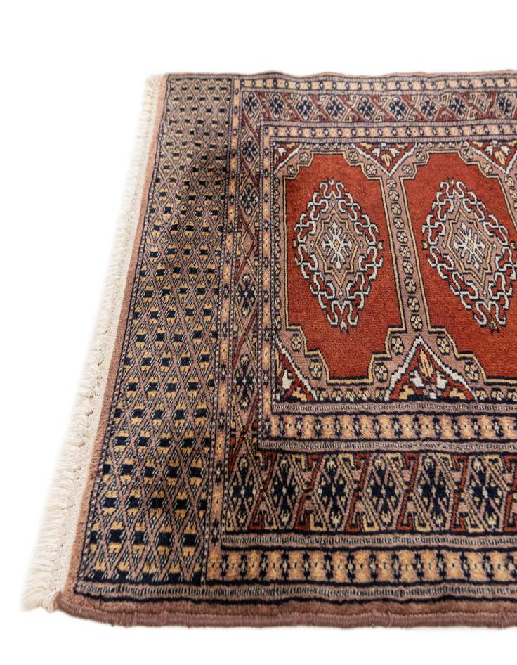 Detail image of  2' 7 x 4' 1  Hand Knotted Bokhara Oriental Wool Rug