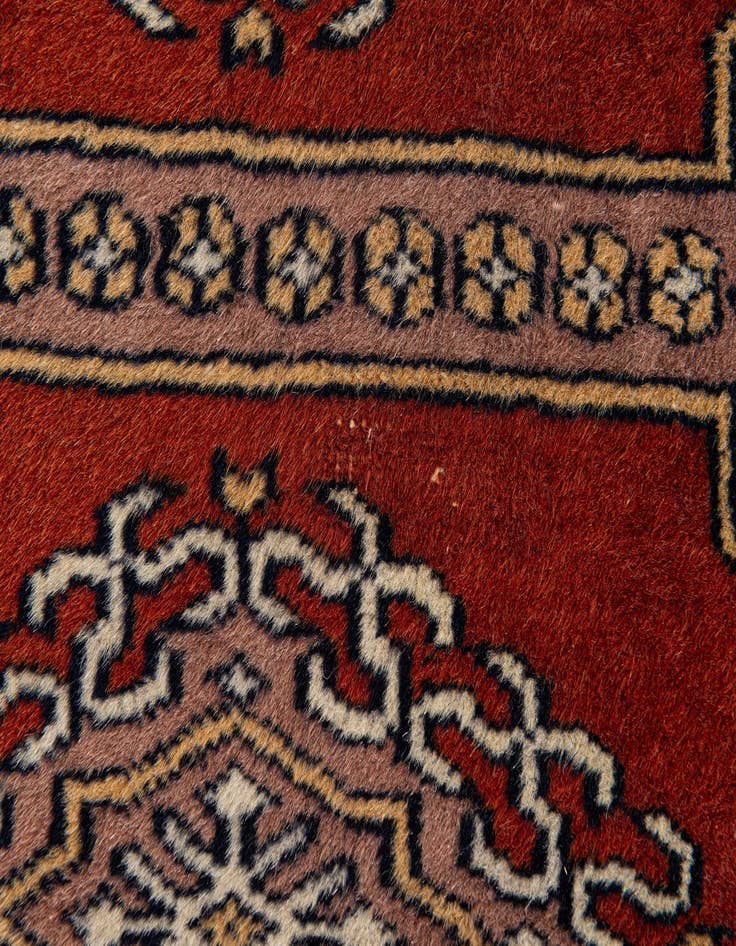 Detail image of  2' 7 x 4' 1  Hand Knotted Bokhara Oriental Wool Rug
