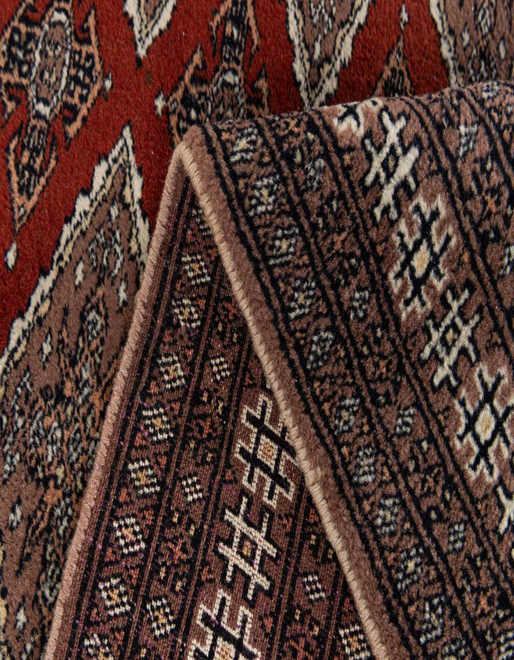 Detail image of  3' 1 x 4' 9  Hand Knotted Bokhara Oriental Wool Rug