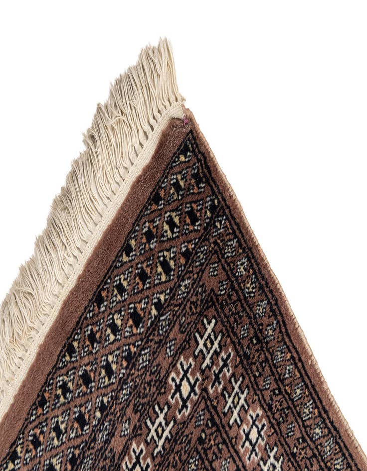 Detail image of  3' 1 x 4' 9  Hand Knotted Bokhara Oriental Wool Rug