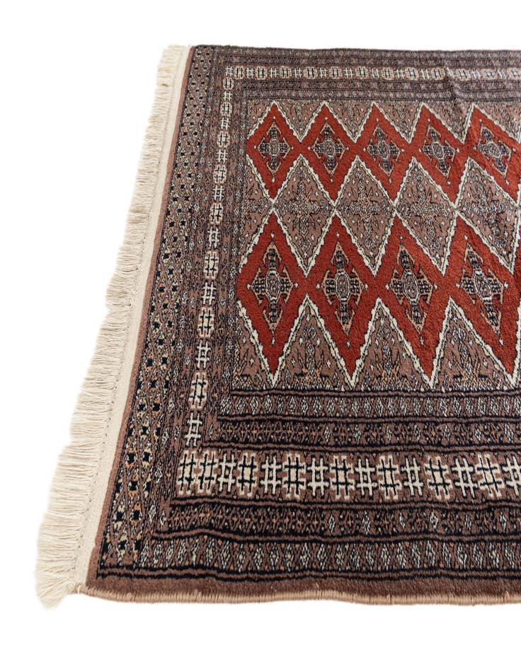 Detail image of  3' 1 x 4' 9  Hand Knotted Bokhara Oriental Wool Rug