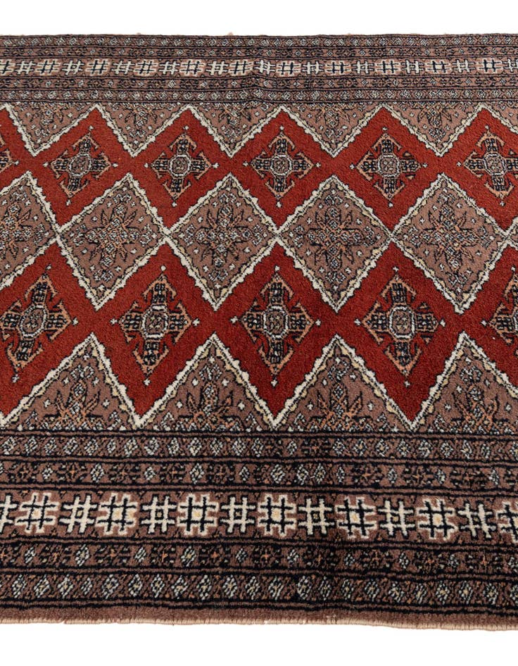 Detail image of  3' 1 x 4' 9  Hand Knotted Bokhara Oriental Wool Rug