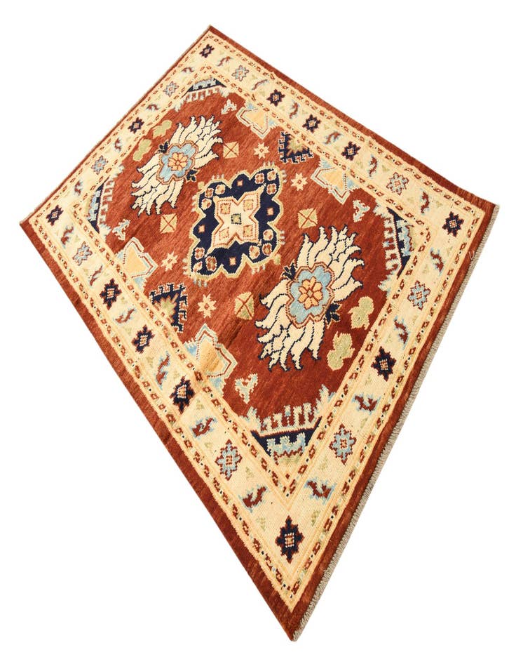 Detail image of  4' 2 x 6'  Hand Knotted Darya Wool Rug