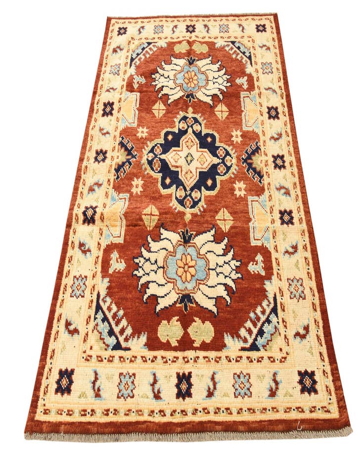 Detail image of  4' 2 x 6'  Hand Knotted Darya Wool Rug