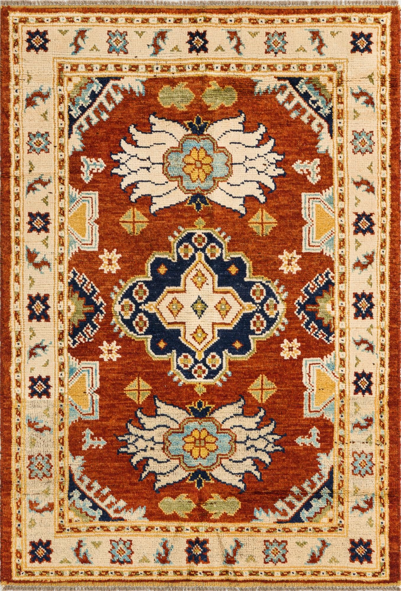  4' x 6'  Hand Knotted Darya Wool Rug