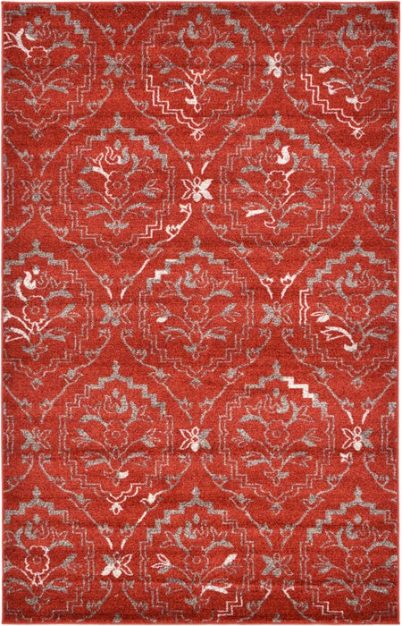 Rust Red 5' 3 x 8' Miranda Rug | Rugs.com