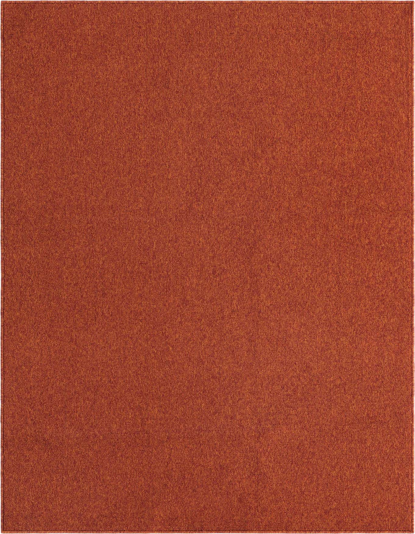 A 4x6 rectangular Everyday Solid area rug in a vibrant orange-red hue, featuring a modern, thin pile texture.