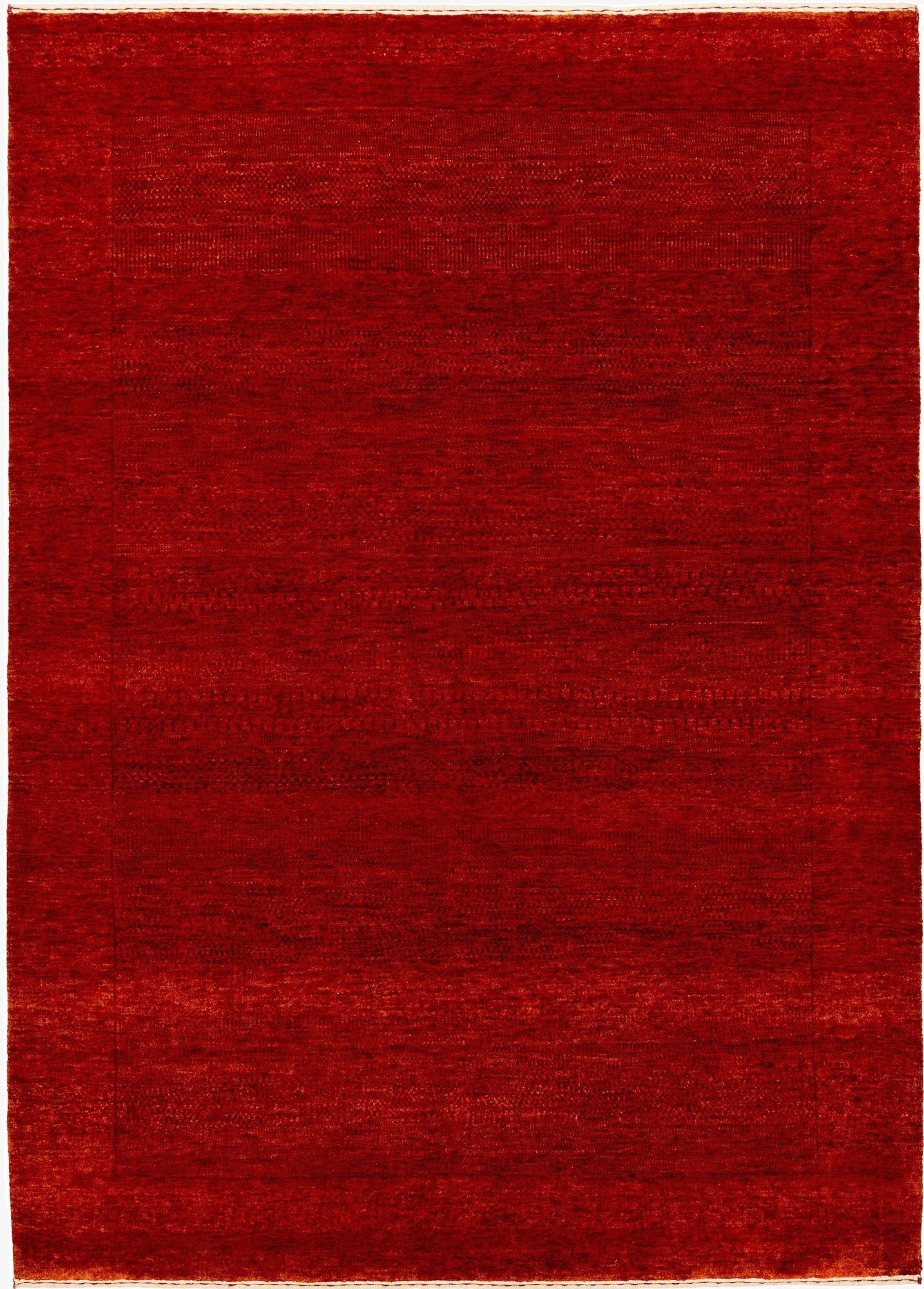  4' 10 x 6' 9  Hand Knotted Gabbeh Wool Rug