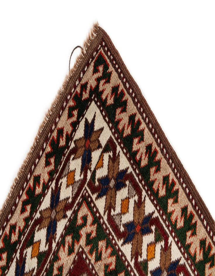 Detail image of  4' 10 x 7' 5  Hand Knotted Heriz Wool Rug