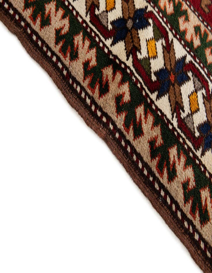 Detail image of  4' 10 x 7' 5  Hand Knotted Heriz Wool Rug