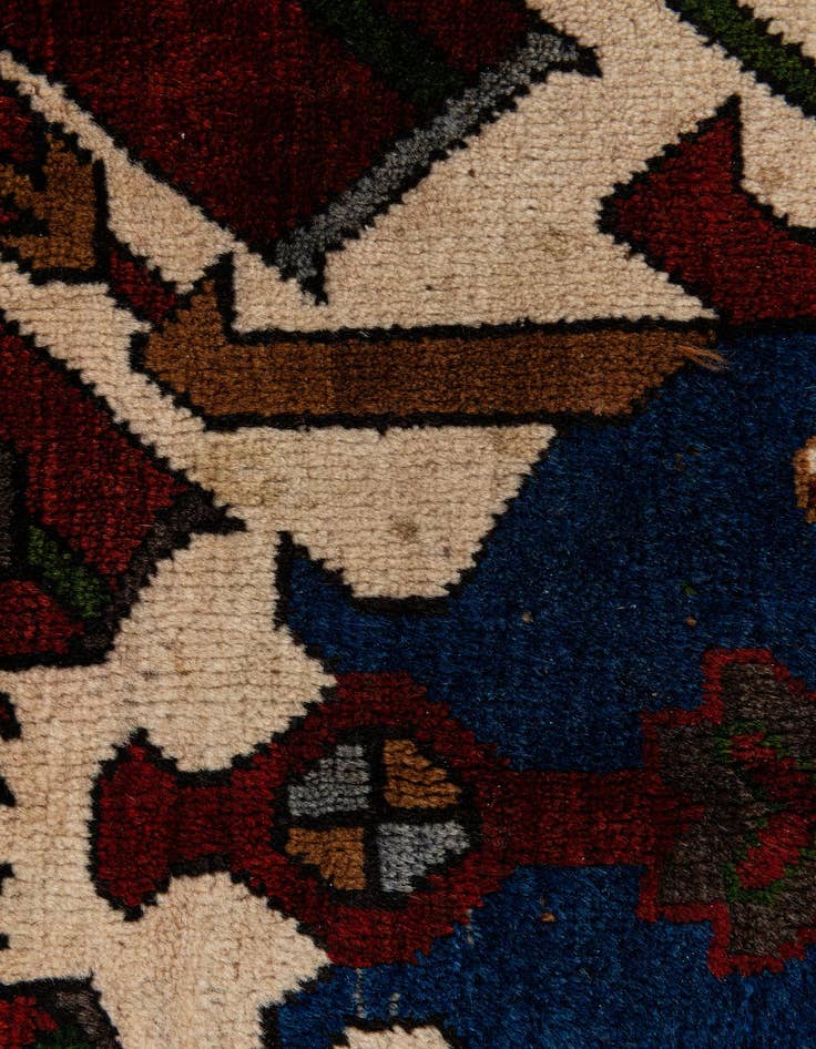 Detail image of  6' 9 x 9' 7  Hand Knotted Heriz Wool Rug