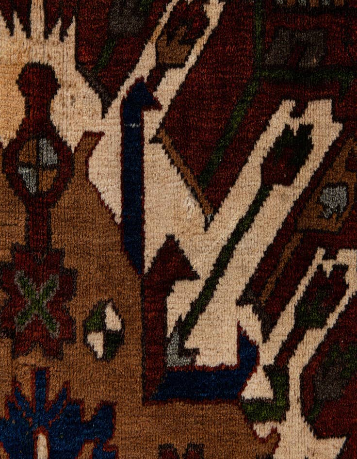 Detail image of  6' 9 x 9' 7  Hand Knotted Heriz Wool Rug