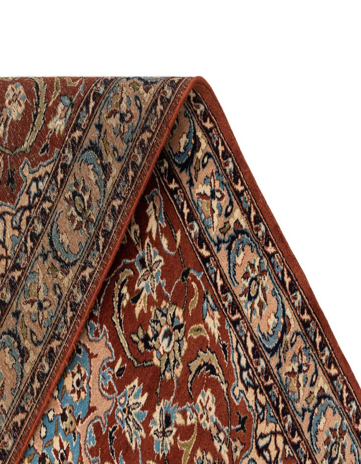 Detail image of  4' x 6'  Hand Knotted Isfahan Oriental Wool Rug