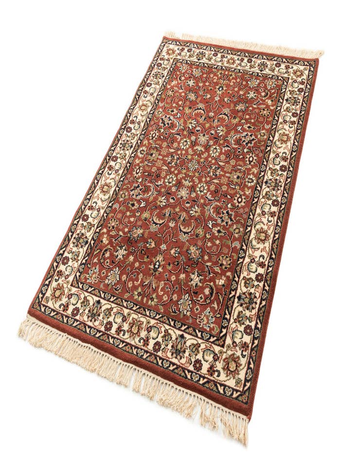 Detail image of  4' x 6'  Hand Knotted Kashan Wool Rug