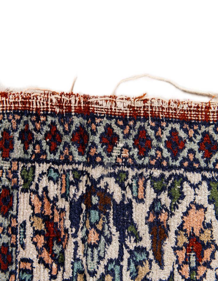 Detail image of 2' 1 x 3' Hand Knotted Kashmir Oriental Wool Rug