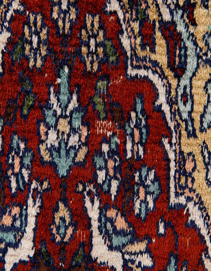 Detail image of 2' 1 x 3' Hand Knotted Kashmir Oriental Wool Rug
