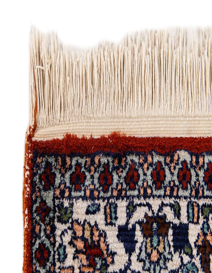 Detail image of 2' 1 x 3' Hand Knotted Kashmir Oriental Wool Rug