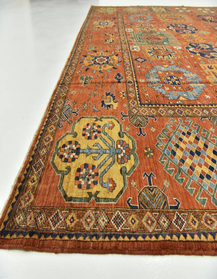 Detail image of  13' 7 x 16' 4  Hand Knotted Kazak Oriental Rug