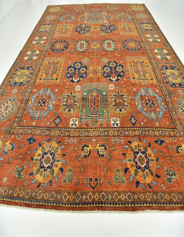 Detail image of  13' 7 x 16' 4  Hand Knotted Kazak Oriental Rug