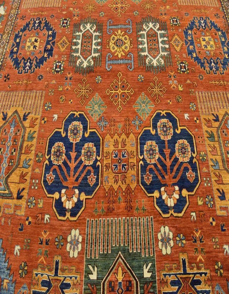 Detail image of  13' 7 x 16' 4  Hand Knotted Kazak Oriental Rug
