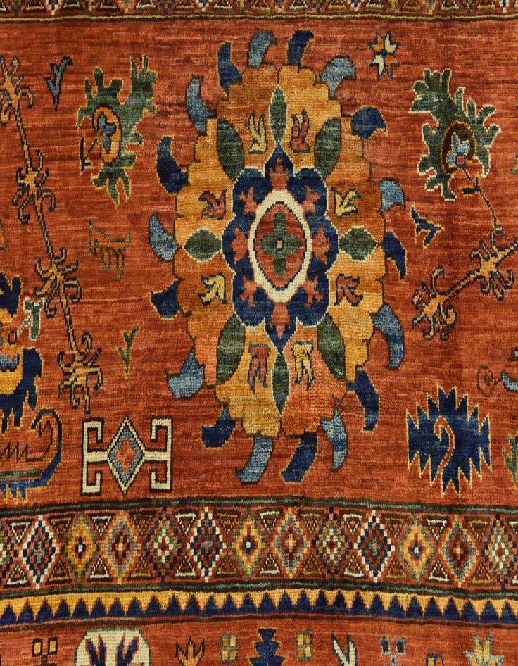 Detail image of  13' 7 x 16' 4  Hand Knotted Kazak Oriental Rug