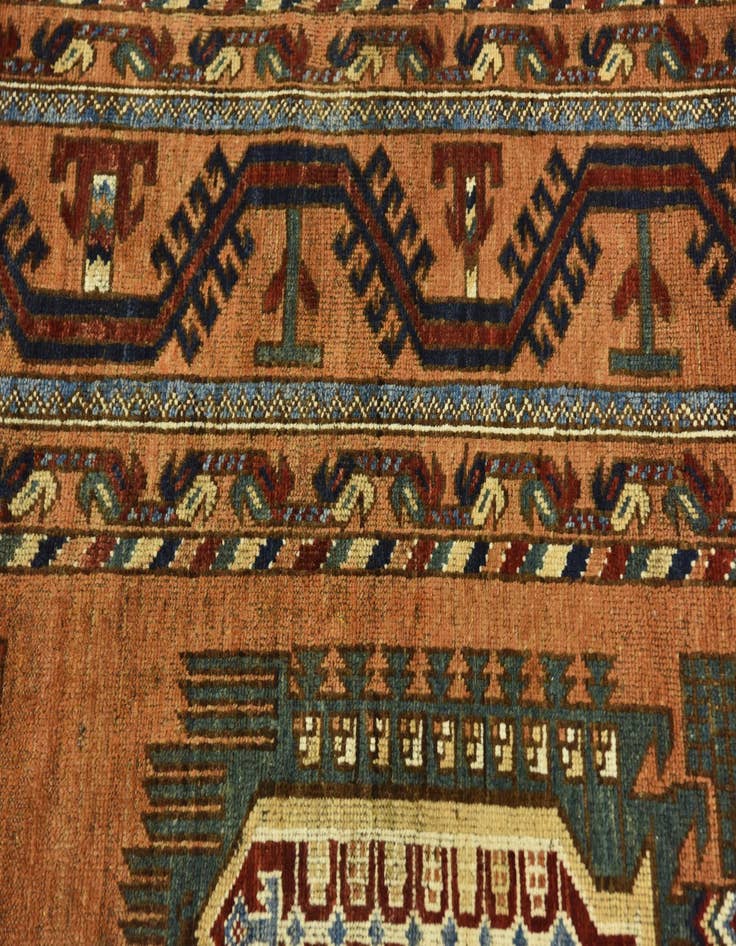 Detail image of  7' 2 x 9' 5  Hand Knotted Kazak Rug