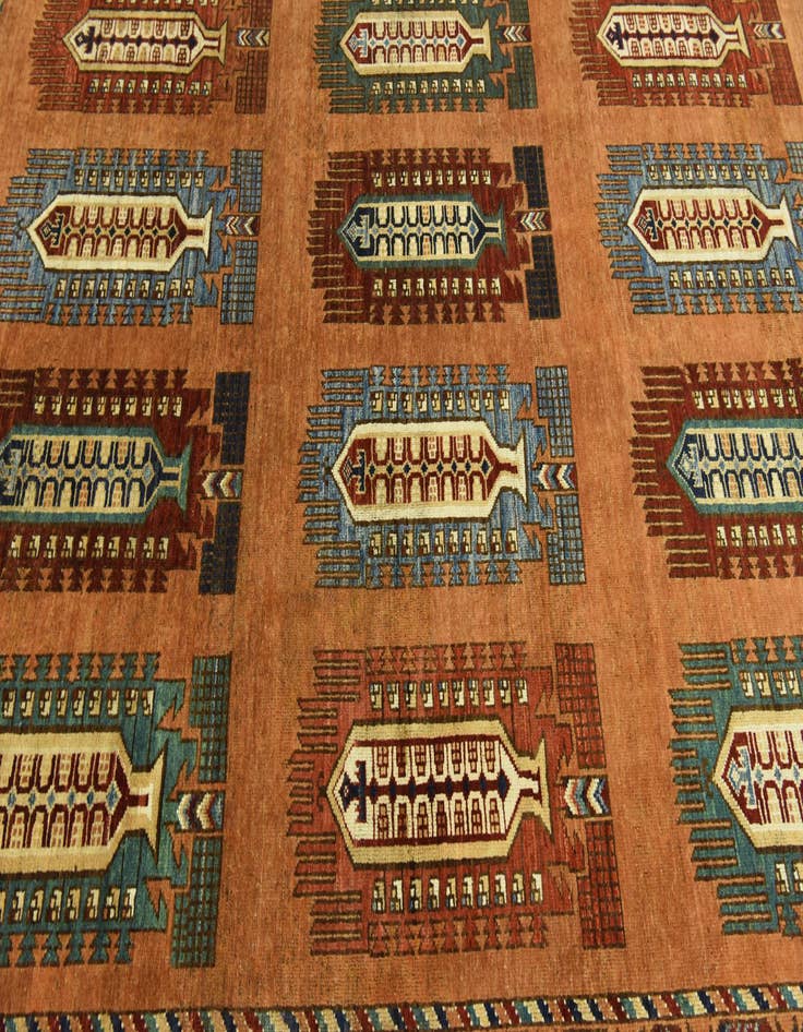 Detail image of  7' 2 x 9' 5  Hand Knotted Kazak Rug