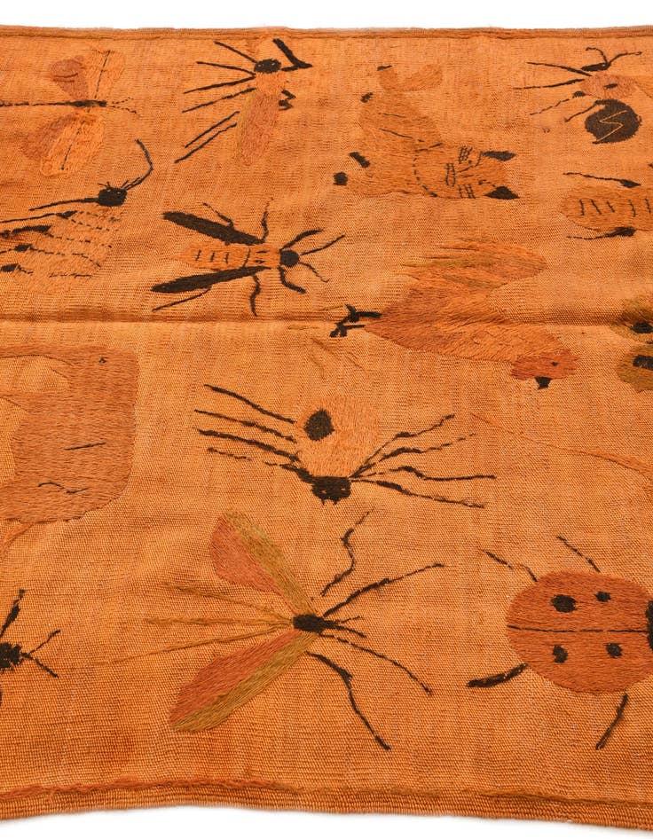 Detail image of  4' 2 x 5' 8  Hand Woven Kilim Suzani Wool Rug