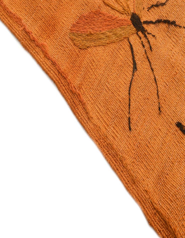 Detail image of  4' 2 x 5' 8  Hand Woven Kilim Suzani Wool Rug