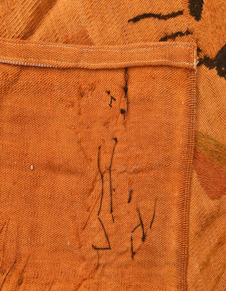 Detail image of  4' 2 x 5' 8  Hand Woven Kilim Suzani Wool Rug