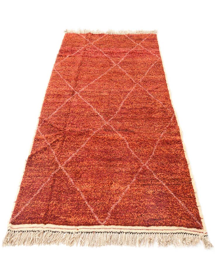 Detail image of  5' 1 x 8' 4  Hand Knotted Moroccan Wool Rug