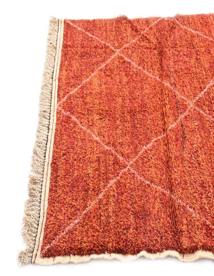 Detail image of  5' 1 x 8' 4  Hand Knotted Moroccan Wool Rug